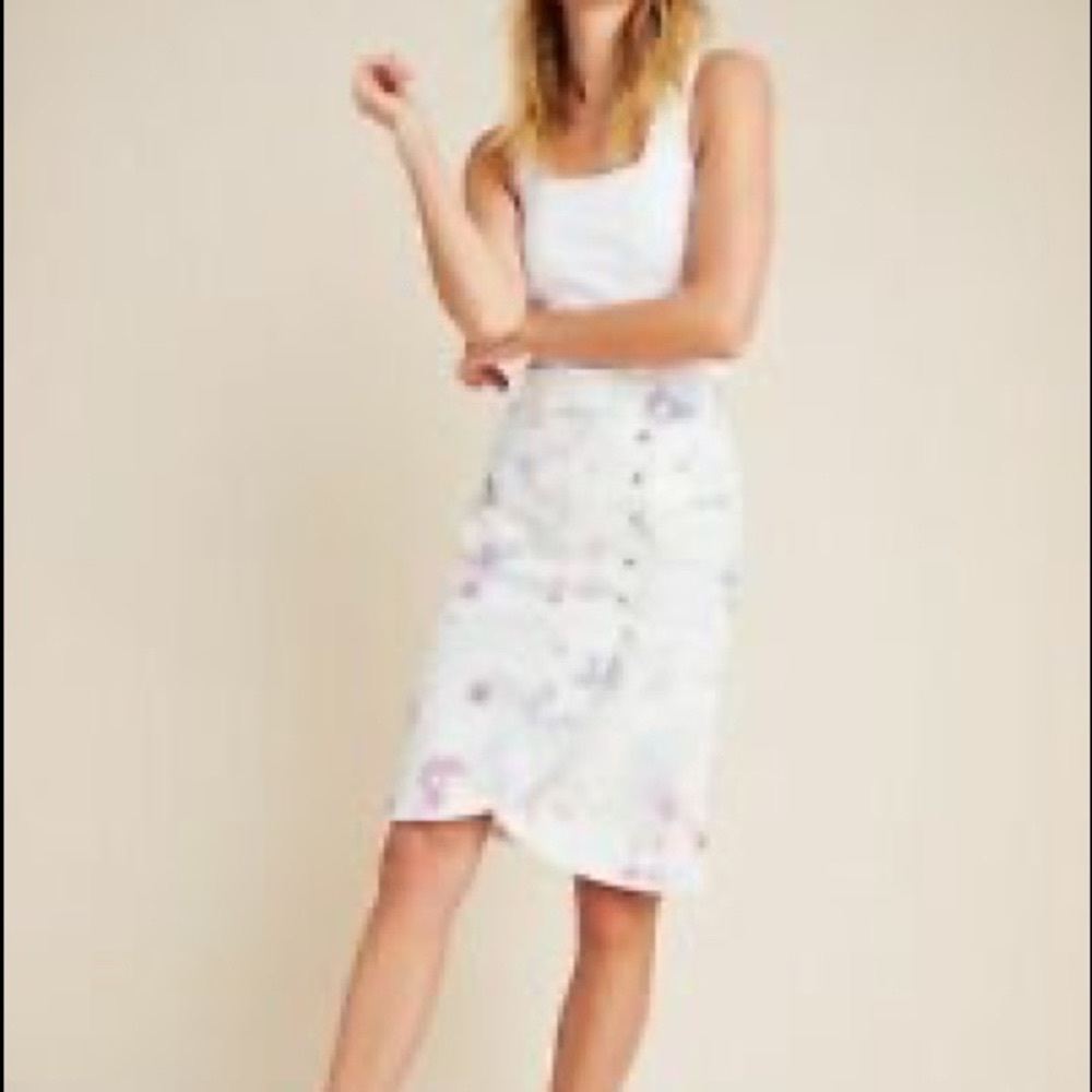 Anthropologie Tie Dye Skirt